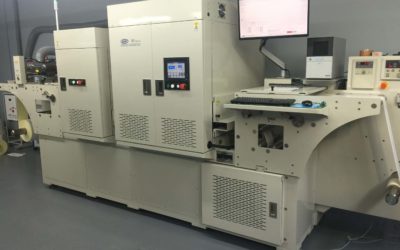 Cyfrowa maszyna SHIKI do druku etykiet w drukarni  EKOROL w Poznaniu.
